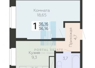 Продаю 1-ком. квартиру, 36.2 м2, Подольск, Садовая улица, 3к2