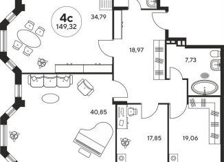 Продажа 4-комнатной квартиры, 149 м2, Ростовская область, Пушкинская улица, 97