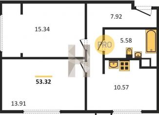 Продается 2-комнатная квартира, 53.3 м2, Новосибирск, метро Гагаринская, Красногорская улица