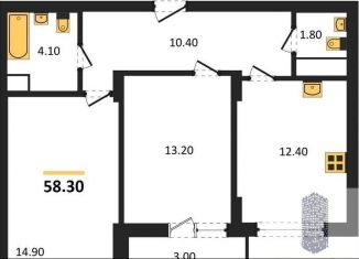 Продается 2-ком. квартира, 58.3 м2, Воронеж, Железнодорожный район, бульвар Содружества, 1