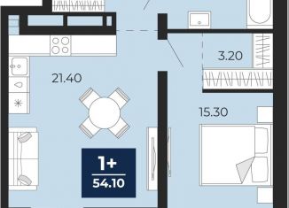 Продажа 1-ком. квартиры, 54.1 м2, Тюмень