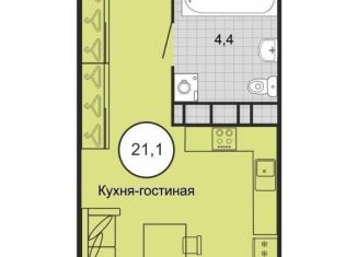 Квартира на продажу студия, 21.1 м2, Михайловск, переулок Ландышей, 4