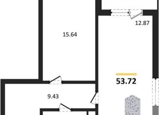 Продам однокомнатную квартиру, 53.7 м2, Воронеж, улица Ломоносова, 116/25