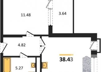 Продается 1-комнатная квартира, 38.4 м2, Воронеж, Железнодорожный район, набережная Чуева, 7