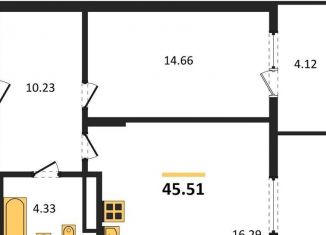 Продам 1-комнатную квартиру, 45.5 м2, Новосибирск