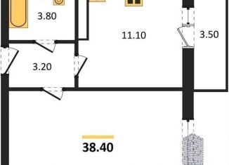 Продажа 1-комнатной квартиры, 38.4 м2, посёлок Отрадное