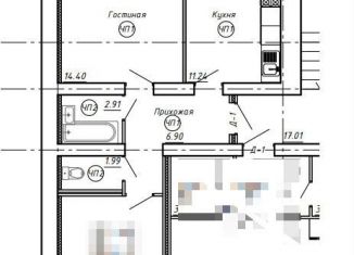 Продажа 2-ком. квартиры, 59 м2, Тамбов, улица Агапкина, 5А, Октябрьский район