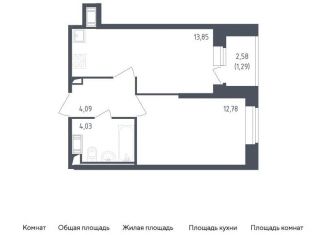 1-комнатная квартира на продажу, 36 м2, Санкт-Петербург, жилой комплекс Живи в Рыбацком, 4