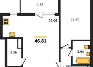 Продажа 1-ком. квартиры, 46.8 м2, село Новая Усмань