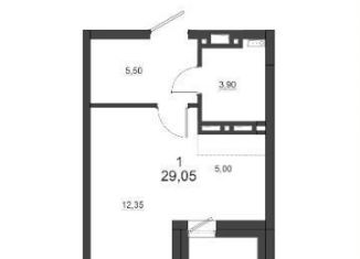 1-ком. квартира на продажу, 29.1 м2, Красноярск