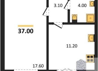 Продам 1-комнатную квартиру, 37 м2, Воронеж, Цимлянская улица, 10Г