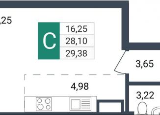 Продажа квартиры студии, 29.4 м2, Чита