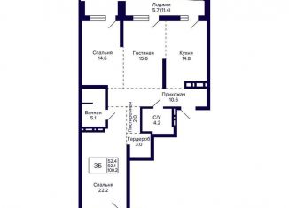 Продам 3-ком. квартиру, 100.2 м2, Новосибирск, метро Маршала Покрышкина, улица Фрунзе, с1