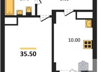 1-ком. квартира на продажу, 35.5 м2, Воронеж, улица Рокоссовского, 47, Железнодорожный район