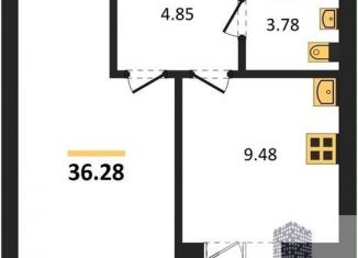 Продам однокомнатную квартиру, 36.3 м2, Воронеж, Советский район, улица Курчатова, 26Б