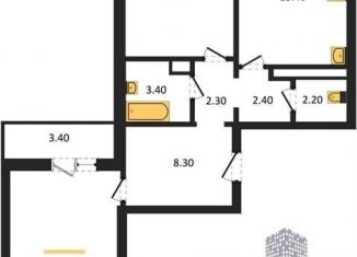 Продается 2-ком. квартира, 65.5 м2, Воронеж, улица Шидловского, 28