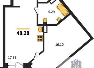 Продается 1-ком. квартира, 48.3 м2, Воронеж, Коминтерновский район, Электросигнальная улица, 9Ак2