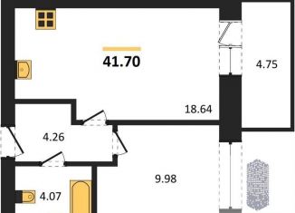 Однокомнатная квартира на продажу, 41.7 м2, Богучар