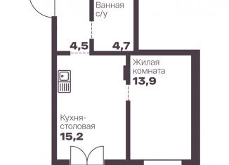 Продам 1-ком. квартиру, 38.3 м2, Челябинская область, проспект Ленина, 19В