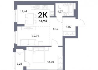 Продам 1-ком. квартиру, 57.1 м2, Новосибирск, Горская улица, 2/1