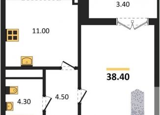 Продаю однокомнатную квартиру, 38.4 м2, Воронеж, улица Загоровского, 9/1