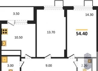 Продам 2-комнатную квартиру, 54.4 м2, Воронеж, Железнодорожный район