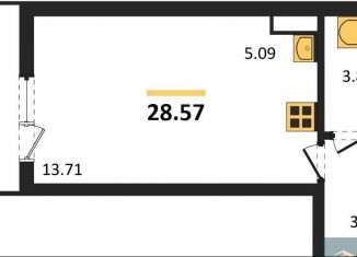 Продаю квартиру студию, 28.6 м2, Воронежская область