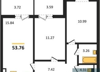 Продается двухкомнатная квартира, 53.8 м2, село Новая Усмань