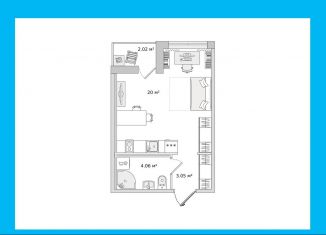 Квартира на продажу студия, 27.7 м2, Санкт-Петербург, Михайловская дорога, 16к3