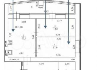 Продается 2-ком. квартира, 78.4 м2, Свердловская область, улица Шевелёва, 1