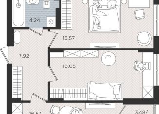 Продажа двухкомнатной квартиры, 62.1 м2, Калининград, Центральный район