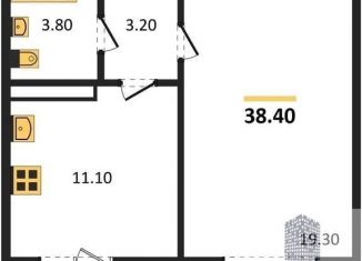 Продажа 1-ком. квартиры, 38.4 м2, посёлок Отрадное