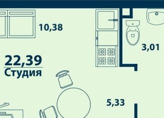 1-ком. квартира на продажу, 22.4 м2, Уфа