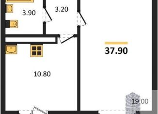 Продажа 1-комнатной квартиры, 37.9 м2, Воронеж, Левобережный район, улица Шидловского, 28