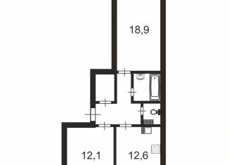 Сдаю в аренду 2-ком. квартиру, 60.6 м2, Ленинградская область, Центральная улица, 10/2