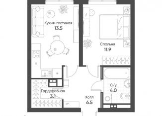 Продаю 1-комнатную квартиру, 39 м2, Екатеринбург, Чкаловский район