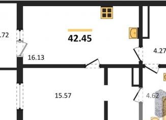 Однокомнатная квартира на продажу, 42.4 м2, Воронежская область, улица Маршала Одинцова, 25Бпоз28