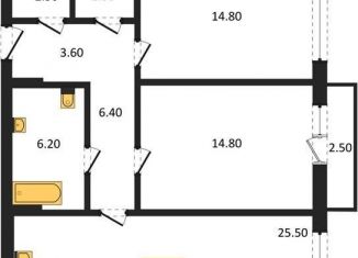 Продам 2-ком. квартиру, 78.9 м2, Новосибирск, метро Гагаринская, улица Аэропорт, 88