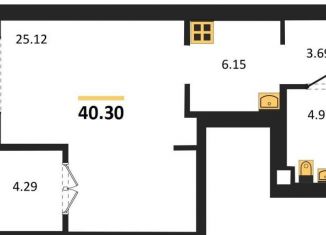 Продажа однокомнатной квартиры, 40 м2, Новосибирская область, улица Тесла, 24