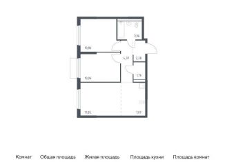 Продается 2-комнатная квартира, 52.2 м2, Московская область, микрорайон Пригород Лесное, к18