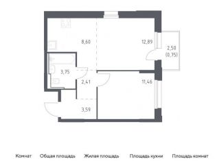 Продается двухкомнатная квартира, 43.5 м2, Москва, жилой комплекс Квартал Герцена, к2, район Бирюлёво Восточное