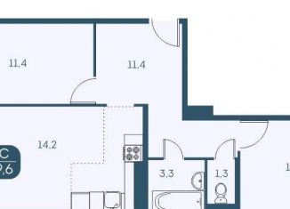 Продам двухкомнатную квартиру, 59.6 м2, Новосибирск, метро Площадь Гарина-Михайловского, Междуреченская улица, 7/1