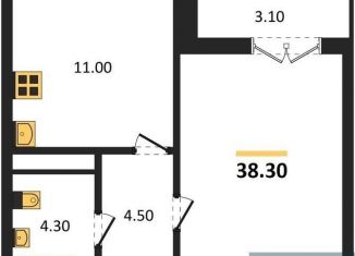 Продам 1-ком. квартиру, 38.3 м2, Воронеж, улица Загоровского, 9/1