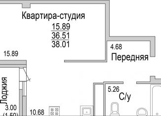 Продаю квартиру студию, 38 м2, Набережные Челны