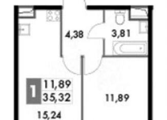 1-ком. квартира на продажу, 35.3 м2, поселение Московский, улица Татьянин Парк, 16к3