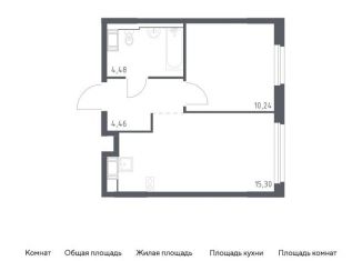 Продаю 1-комнатную квартиру, 34.5 м2, Колпино