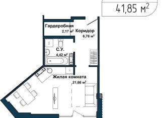 Продам 1-комнатную квартиру, 41.3 м2, Севастополь