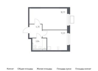 1-ком. квартира на продажу, 38.3 м2, Ленинский городской округ, жилой комплекс Новое Видное, 15