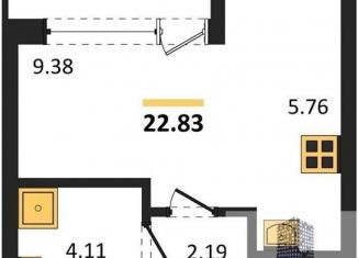 Продается квартира студия, 22.8 м2, Воронеж