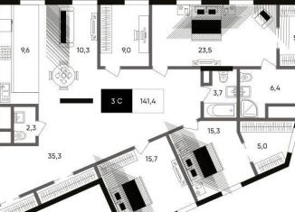 Продам 3-ком. квартиру, 141.3 м2, Москва, Серебрянический переулок, 8